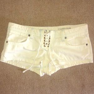 Carmar white denim shorts